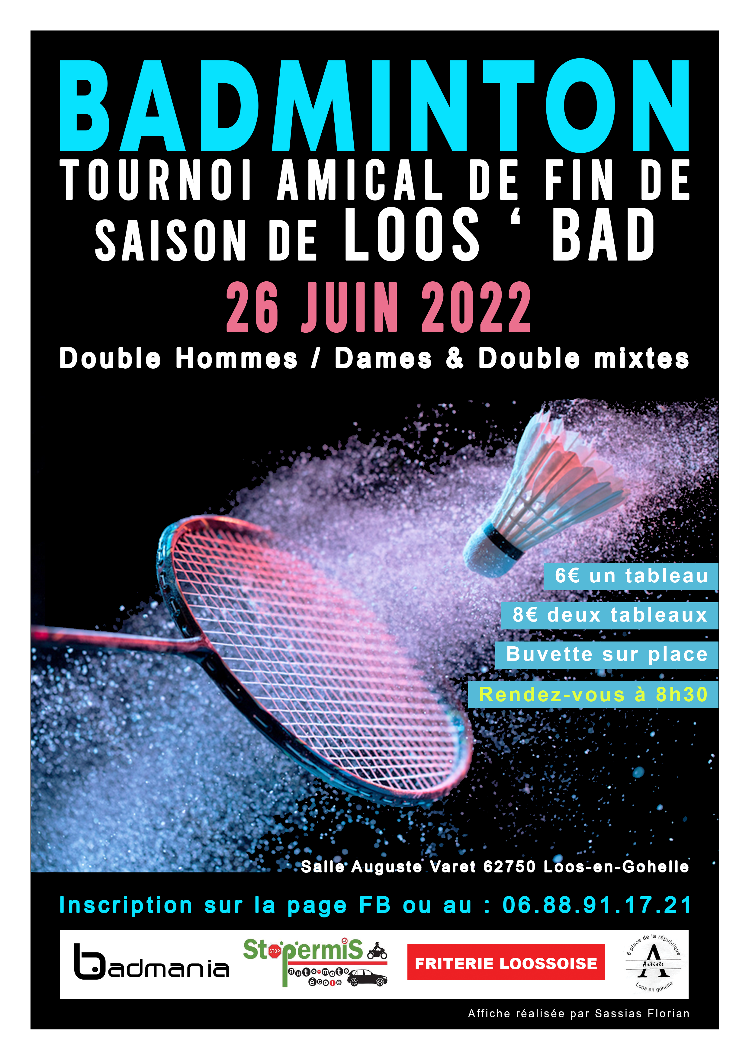 Affiche Tournoi Badminton